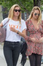 Pregnant CANDICE SWANEPOEL and DOUTZEN KROES at Bar Pitty in New York 06/05/2016