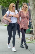 Pregnant CANDICE SWANEPOEL and DOUTZEN KROES at Bar Pitty in New York 06/05/2016