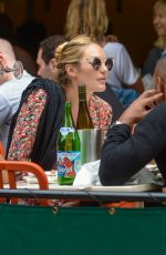 Pregnant CANDICE SWANEPOEL and DOUTZEN KROES at Bar Pitty in New York 06/05/2016