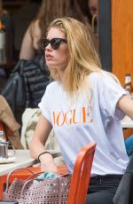 Pregnant CANDICE SWANEPOEL and DOUTZEN KROES at Bar Pitty in New York 06/05/2016