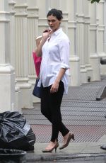 Pregnant MORENA BACCARIN Out in New York 06/03/2016