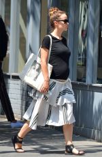 Pregnant OLIVIA WILDE Out and About in New York 06/21/2016