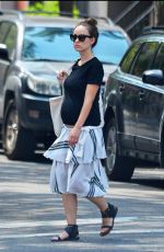 Pregnant OLIVIA WILDE Out and About in New York 06/21/2016