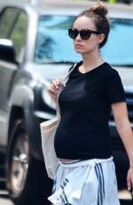 Pregnant OLIVIA WILDE Out and About in New York 06/21/2016