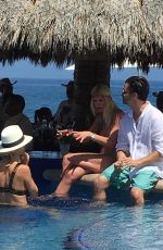 Pregnant TARA REID in Bikini at a Pool in Cabo San Lucas 06/21/2016