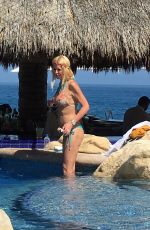 Pregnant TARA REID in Bikini at a Pool in Cabo San Lucas 06/21/2016