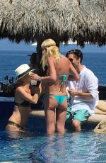 Pregnant TARA REID in Bikini at a Pool in Cabo San Lucas 06/21/2016