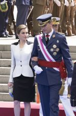 QUEEN LETIZIA at Armed Forces Day Hommage in Madrid 05/28/2016