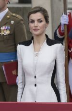 QUEEN LETIZIA at Armed Forces Day Hommage in Madrid 05/28/2016