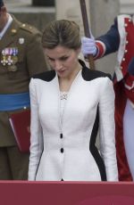 QUEEN LETIZIA at Armed Forces Day Hommage in Madrid 05/28/2016