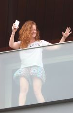 REBECCA MADER at Her Hotel Room Balcony in Rio De Janeiro 06/10/2016