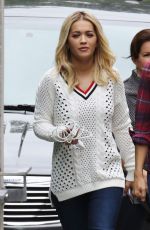 RITA ORA on the Set of 