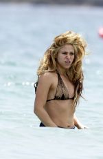 SHAKIRA in Bikini Top at a Beach in Ibiza 05/25/2016