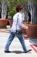 SHARON OSBOURNE Arrives for a Body Therapy Session at Touch Massage in Beverly Hills 06/03/2016