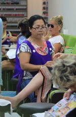 SHARON STOEN at a Nail Salon in Beverly Hills 06/28/2016