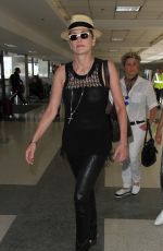 SHARON STONE Arrives at Los Angeles International Airport 06/03/2016