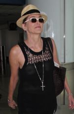 SHARON STONE Arrives at Los Angeles International Airport 06/03/2016