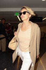 SHARON STONE at LAX Airport in Los Angeles 05/23/2016
