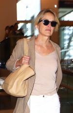 SHARON STONE at LAX Airport in Los Angeles 05/23/2016