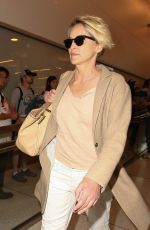 SHARON STONE at LAX Airport in Los Angeles 05/23/2016
