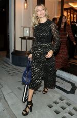 SIENNA MILLER Leaves Wendy Rowe Book Launch Party at Burberry Store in London 06/21/2016