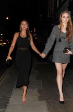 SOPHIE TURNER Leaves Groucho Club in Soho 06/08/2016
