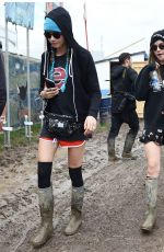 SUKI WATERHOUSE, LILY DONALDSON and CARA DLEVINGNE at 2016 Glastonbury Festival in Glastonbury 06/25/2016