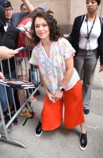 TATIANA MASLANY Arrives at AOL Studio in New York 06/06/2016