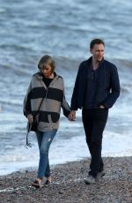 TAYLOR SWIFT and Tom Hiddleston at Suffolk Beach in England 06/25/2016