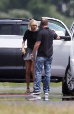 TAYLOR SWIFT and Tom Hiddleston Boarding at a Private Jet in Rhode Island 06/16/2016