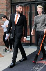 TILDA SWINTON Leaves the Bowery Hotel in New York 06/06/2016