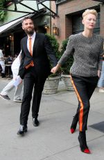 TILDA SWINTON Leaves the Bowery Hotel in New York 06/06/2016
