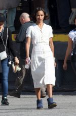 ZOE SALDAMA on the Set of 