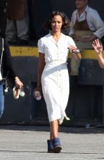 ZOE SALDAMA on the Set of 