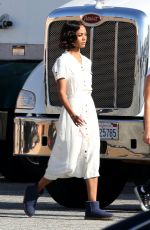 ZOE SALDAMA on the Set of 