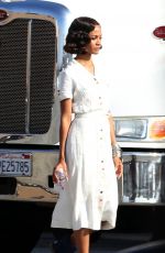 ZOE SALDAMA on the Set of 