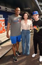 /DEMI LOVATO and Nick Jonas at New York Mets Game in New York 07/07/2016