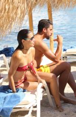 ADRIANA LIMA in Bikini on the Beach in Mykonos 07/10/2016