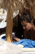 ADRIANA LIMA in Bikini on the Beach in Mykonos 07/10/2016