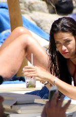 ADRIANA LIMA in Bikini on the Beach in Mykonos 07/10/2016