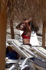 ADRIANA LIMA in Bikini on the Beach in Mykonos 07/10/2016