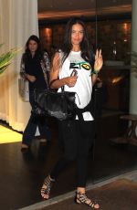 ADRIANA LIMA Leaves Fasano Restaurant in Sao Paulo 06/30/2016