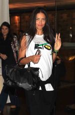 ADRIANA LIMA Leaves Fasano Restaurant in Sao Paulo 06/30/2016