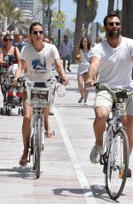 ALESSANDRA AMBROSIO and Jamie Mazur at a Bike Ride in Marbella 07/17/2016