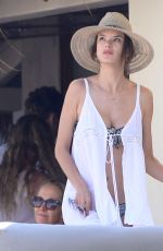 ALESSANDRA AMBROSIO in Bikini at a Beach in Ibiza 07/01/2016