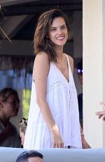 ALESSANDRA AMBROSIO in Bikini at a Beach in Ibiza 07/01/2016