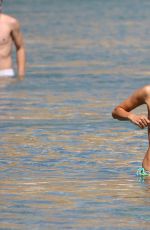 ALESSANDRA AMBROSIO in Bikini at a Beach in Mykonos 07/13/2016