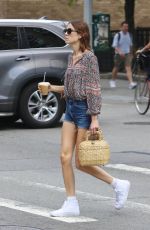 ALEXA CHUN in Denim Shorts Out in New York 07/15/2016