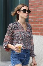 ALEXA CHUN in Denim Shorts Out in New York 07/15/2016