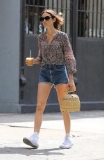 ALEXA CHUN in Denim Shorts Out in New York 07/15/2016